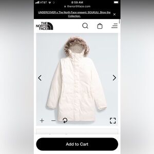 North Face Gardenia Parka- Medium NWT